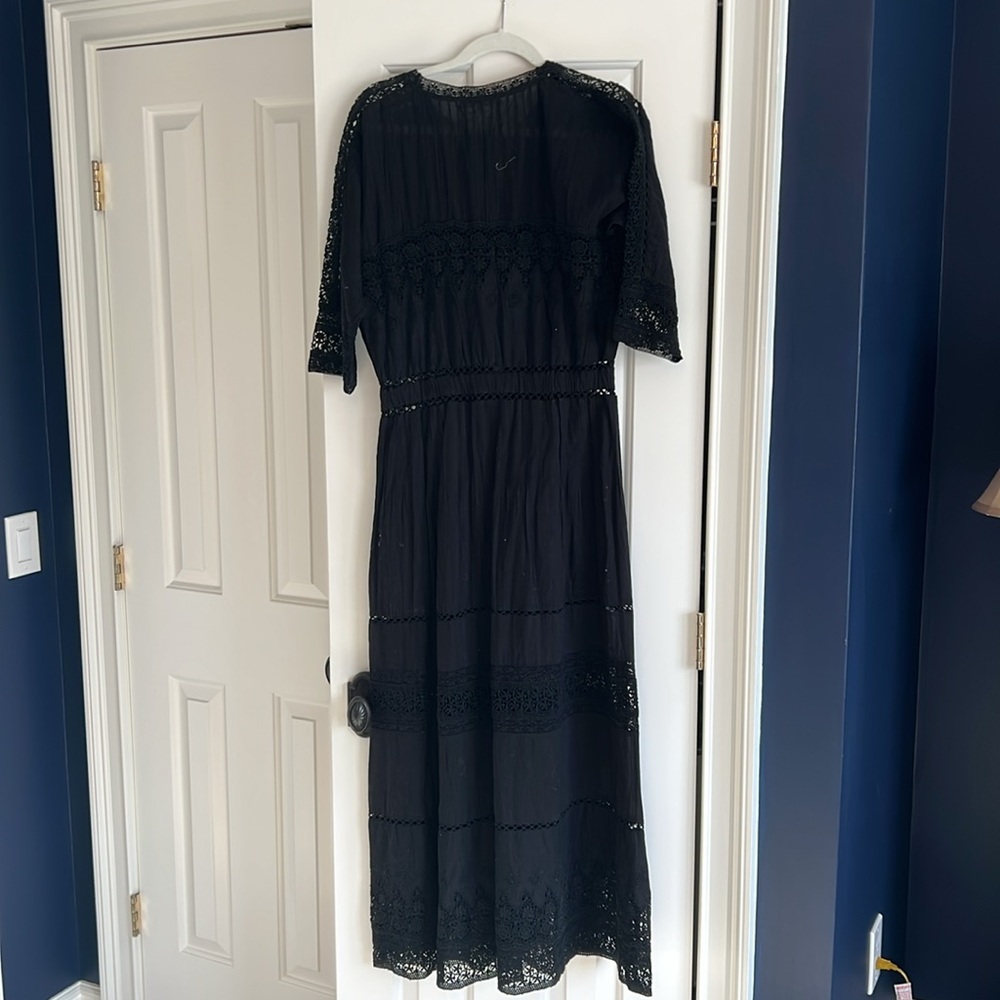 LoveShackFancy Black Lace Maxi Dress - Picture 3 of 3